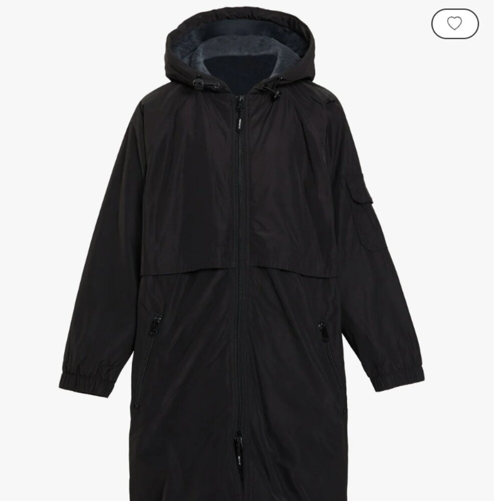 Sporti Youth Team Swim Parka Black Shell/Charcoal Lining Size Large